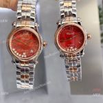 Chopard Happy Sport Coral red 2-Tone Rose Gold | Replica Chopard Watches